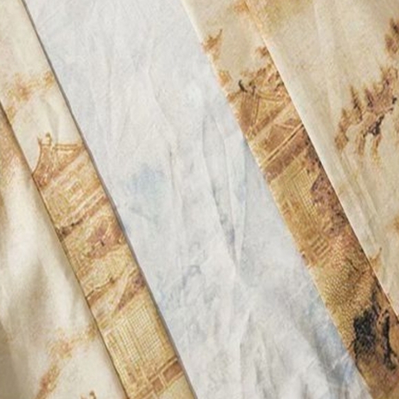 Japanese Tan Five Point Sleeved Kimono Jacket Size M - Picture 5 of 9